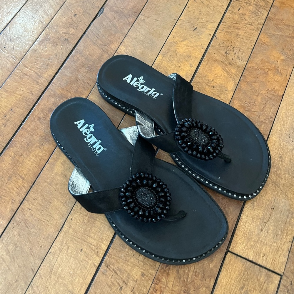 Alegria Daina black shimmer, by PG literally sandals